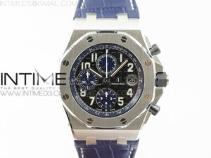 Royal Oak Offshore 2018 SIHH JF 1:1 Best Edition Black/Blue Dial on Blue Leather Strap A3126 w/ Cyclops