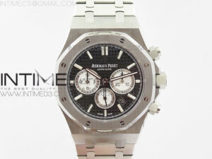 Royal Oak Chrono 26331ST SS OMF 1:1 Best Edition Black/White subDial on SS Bracelet A7750