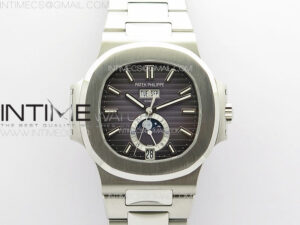 Nautilus 5726 Full Function SS PPF 1:1 Best Edition Gray Dial on SS Bracelet PPF324