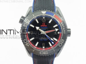 Planet Ocean 45.5mm ETNZ "Deep Black" Real Ceramic VSF 1:1 Best Edition on Black Nylon Strap A8906 Super Clone