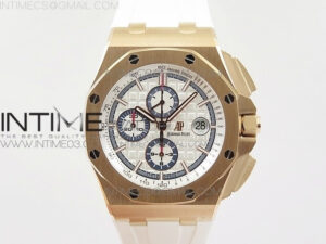 Royal Oak Offshore 2017 44mm RG Summer Edition JF 1:1 Best Edition on White Rubber Strap A3126 V2 w/ Cyclops