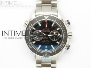 Planet Ocean 45mm Black Bezel/Orange Number SS BP 1:1 Best Edition on SS A7750