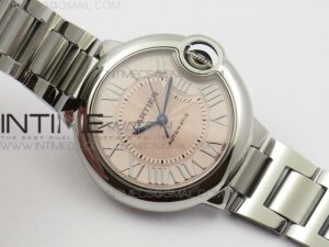 Ballon Bleu 33mm SS AF Pink Textured Dial on SS Bracelet