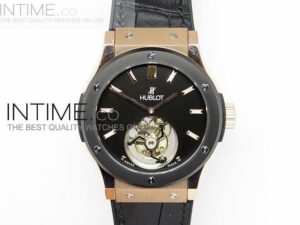 BIG BANG CLASSIC FUSION RG DLC BEZEL BLACK DIAL FLYING TOURBILLION
