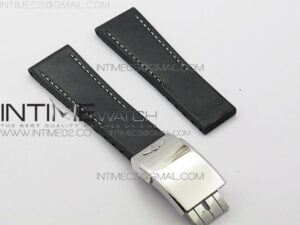 BREITLING BLACK GUMMY RUBBER STRAP 24/20 + GENUINE CLASP