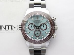 DAYTONA 116506 QF 1:1 BEST EDITION ICE BLUE DIAL LUME MARKERS ON SS BRACELET SH4130 V3