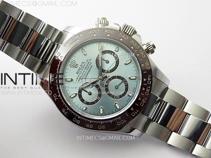 DAYTONA 116506 QF 1:1 BEST EDITION ICE BLUE DIAL LUME MARKERS ON SS BRACELET SH4130 V3 - Image 3