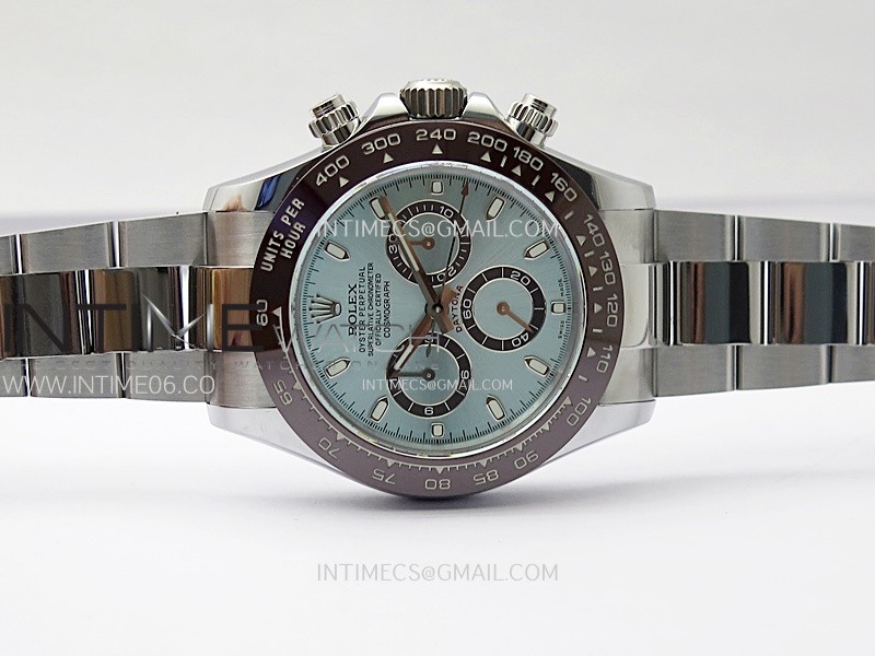 DAYTONA 116506 QF 1:1 BEST EDITION ICE BLUE DIAL LUME MARKERS ON SS BRACELET SH4130 V3 - Image 2