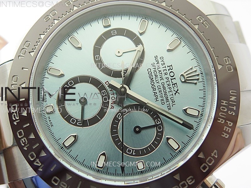 DAYTONA 116506 QF 1:1 BEST EDITION ICE BLUE DIAL LUME MARKERS ON SS BRACELET SH4130 V3 - Image 7