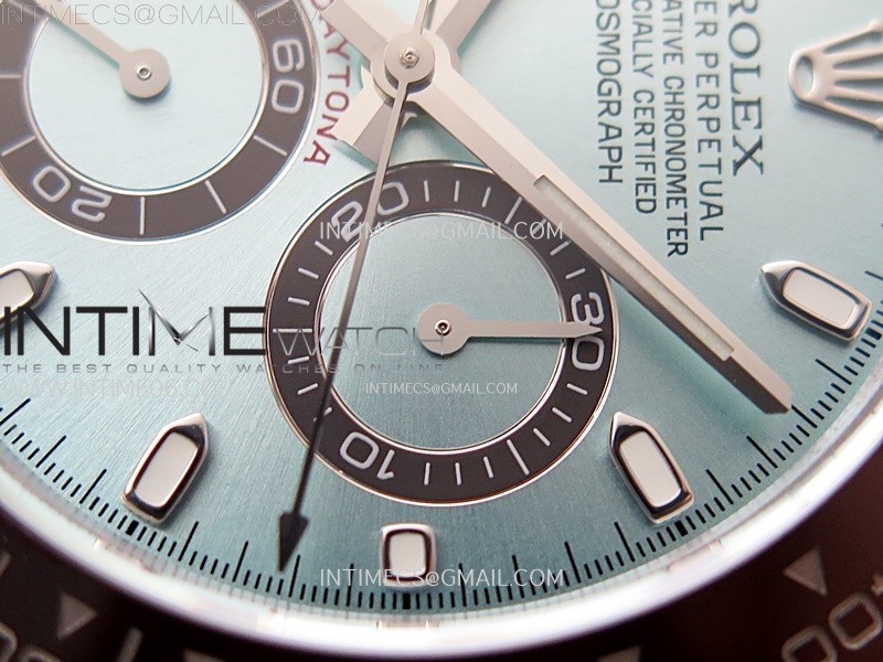 DAYTONA 116506 QF 1:1 BEST EDITION ICE BLUE DIAL LUME MARKERS ON SS BRACELET SH4130 V3 - Image 5