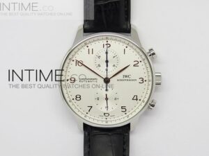 Portuguese 40mm Chrono SS White Dial