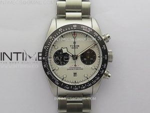 Black Bay Chrono SS TWF 1:1 Best Edition White Dial on SS Bracelet A7750