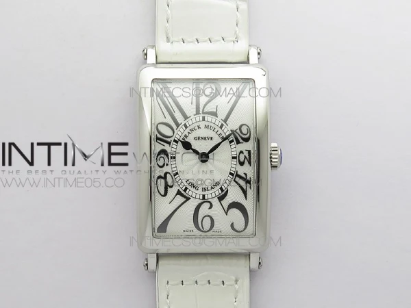 Long Island Ladies SS ZF 1:1 Best Edition on White Leather Strap Ronda Quartz