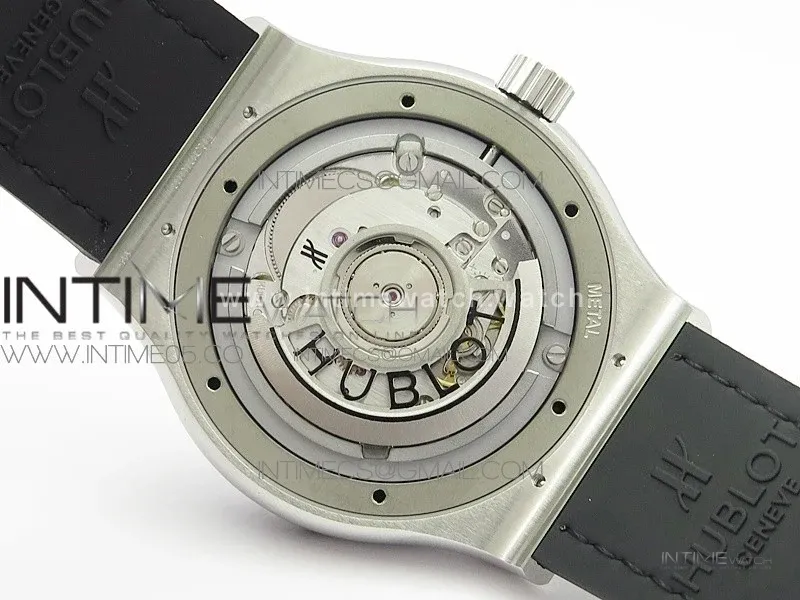 Classic Fusion 42mm SS B50F Gray Dial On Black Gummy Strap A2892