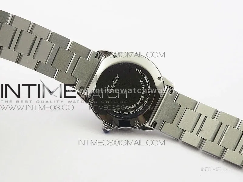Ronde Solo de Cartier 29.5mm K11 1:1 Best Edition White Dial on SS Bracelet Ronda Quartz