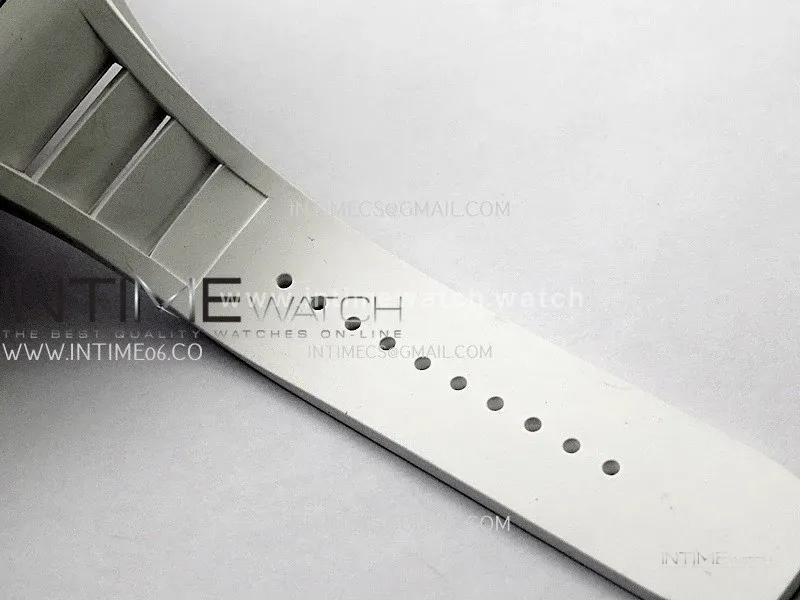 RM055 White Ceramic RMF Skeleton Dial On White Rubber Strap RMUL2 Super Clone