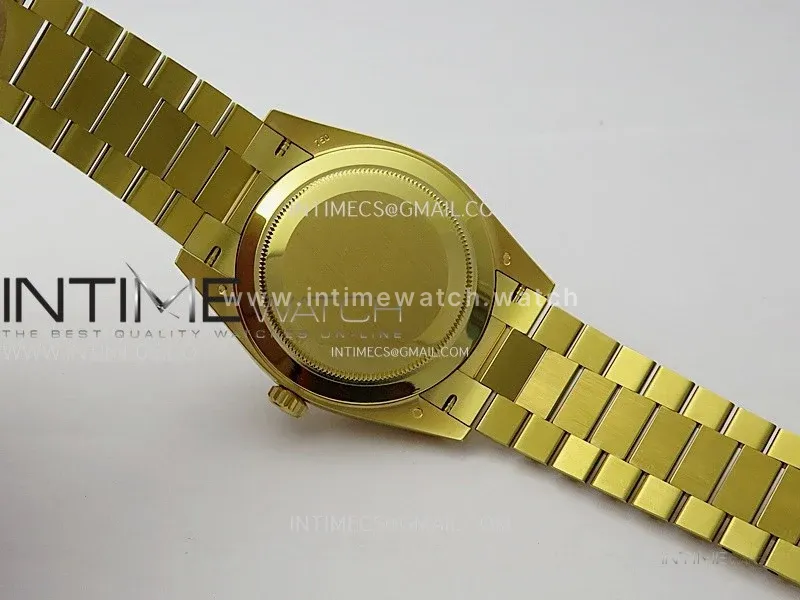 Day Date 228238 40mm 904L YG 1:1 ONE Factory Best Edition Silver Dial Roman Markers on President Bracelet SA3255 (Gain Weight)