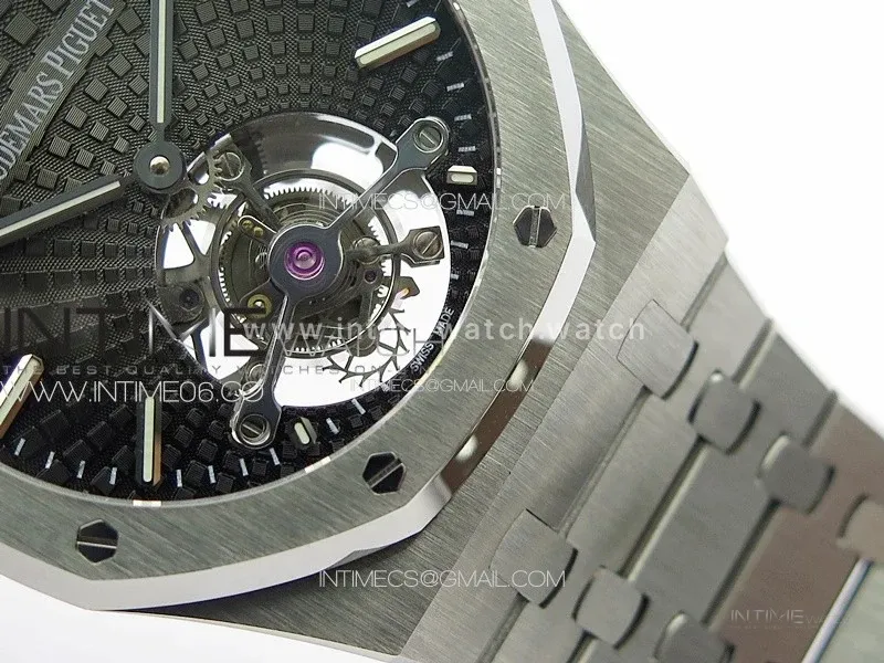 Royal Oak 41mm Tourbillon SS BBS Best Edition Black Dial on SS Bracelet