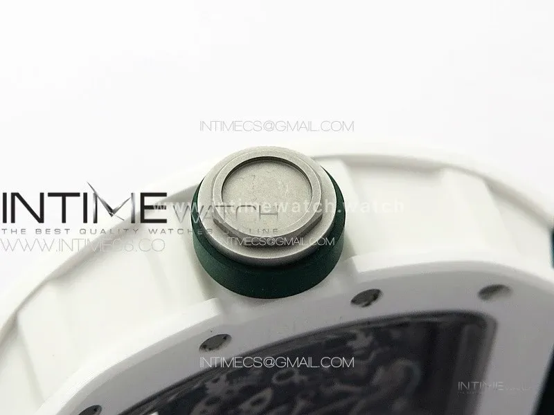 RM055 Real Ceramic Case KUF Best Edition Green Crown on Green Rubber Strap MIYOTA8215