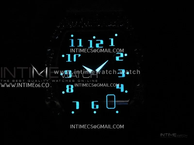 Mille Studio RM67-01 Real Power Reserve RG Black Skeleton Dial On White Rubber Strap CRMA7 Clone (Free Velcro Strap And Tool)