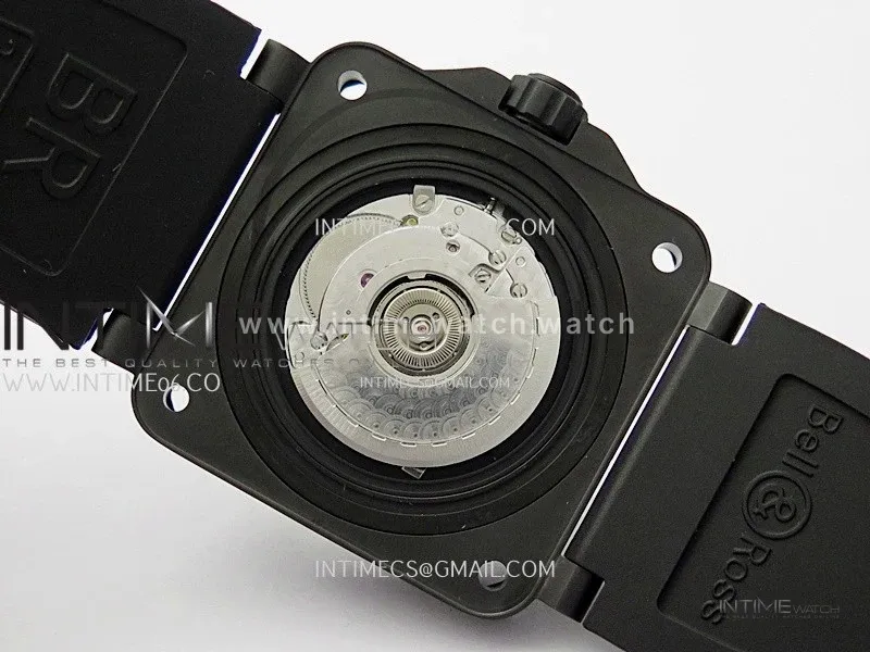 Instruments BR03A-D Ceramic M+F 1:1 Best Edition Green Lumed Dial on Rubber Strap MIYOTA 9015 (Free Nylon Strap) V3