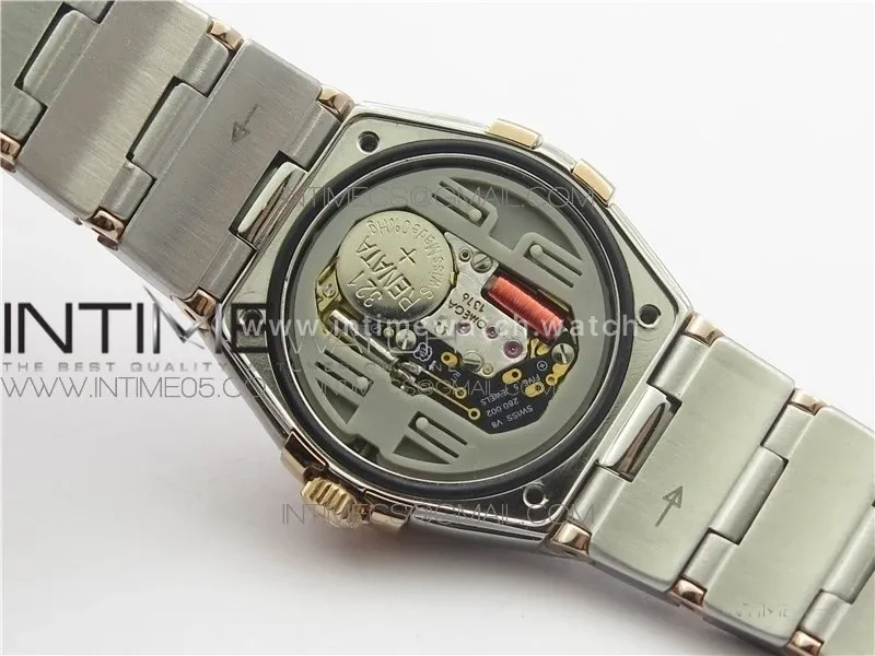 Constellation Ladies 27mm K11F 1:1 Best Edition SS/RG White MOP Dial Diamonds Markers on SS/RG Bracelet ETA Quartz