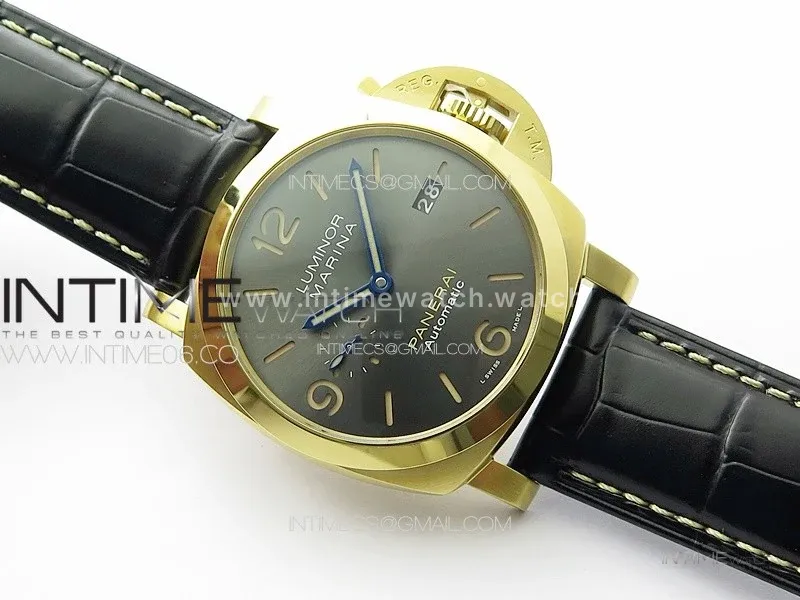 Pre Order PAM1115 RG VSF 1:1 Best Edition Blue Dial on Blue Leather Strap P.9010 Super Clone