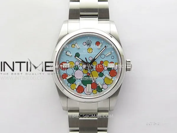 Oyster Perpetual 36mm 126000 GMF Best Turquoise Blue Celebration Motif Dial on SS Bracelet VR3230