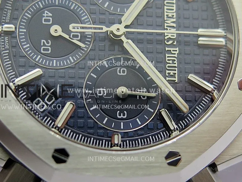 Royal Oak Chrono 26240 SS V2 ZF 1:1 Best Edition Blue Dial On SS Bracelet SA4401 Super Clone (Free Sprung)