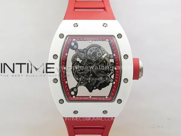 RM055 Real Ceramic Case KUF Best Edition Red Crown on Red Rubber Strap MIYOTA8215