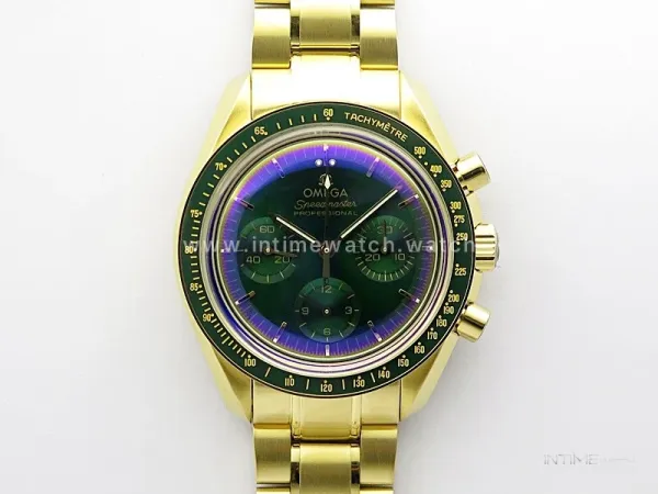 Speedmaster YG RMF Best Edition Green Dial on YG Bracelet Lemania HW