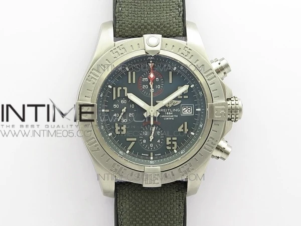 Avenger Bandit E1338310 Ti V9F 1:1 Best Edition Gray Dial on Gray Nylon Strap A7750 (Free rubber strap)