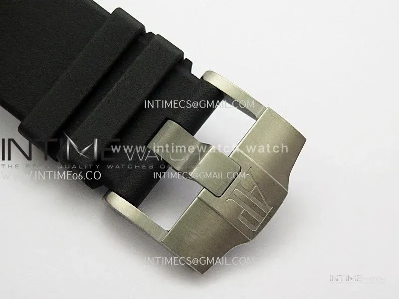 Royal Oak Offshore 44mm Carbon JF 1:1 Best Edition Dark Black Dial On Black Rubber Strap A3126