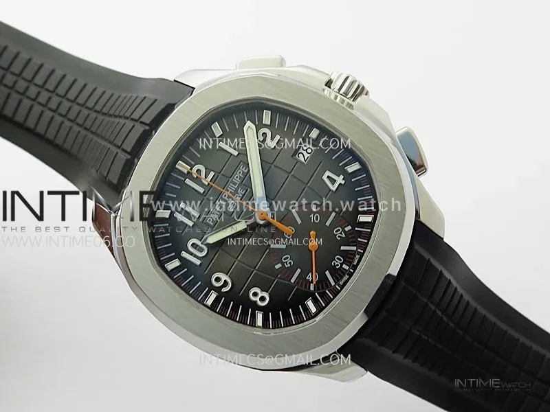 Aquanaut 5968 SS YLF Best Edition Gray Dial on Black Rubber Strap A520