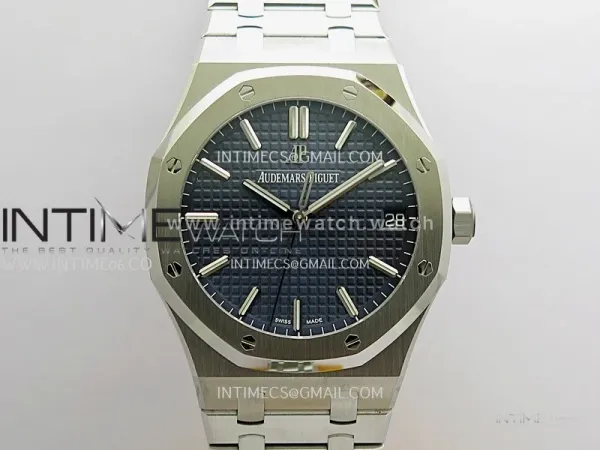 Royal Oak 15500 SS VSF 1:1 Best Edition Blue Dial On SS Bracelet Super Clone DD4302
