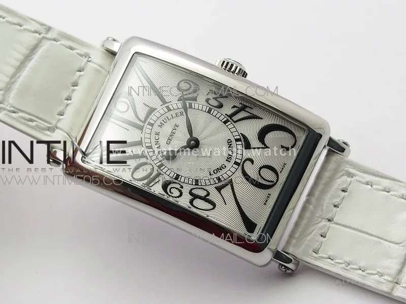 Long Island Ladies SS ZF 1:1 Best Edition on White Leather Strap Ronda Quartz