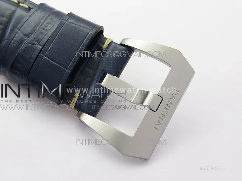 PAM1313 VSF 1:1 Best Edition Blue Dial on Blue Leather Strap P.9010 Clone