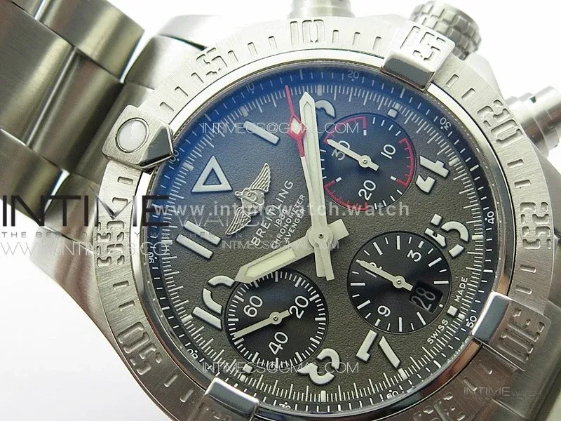 Avenger Chrono SS 369 Subdial B50 Gray Dial on SS Bracelet A7750
