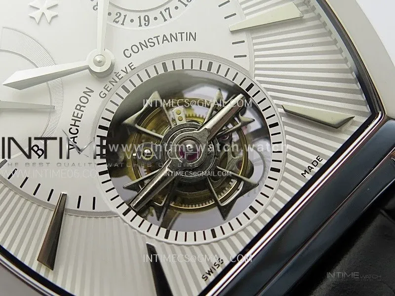 Malte Tourbillon SS AXF Best Edition White Dial on Black Leather Strap