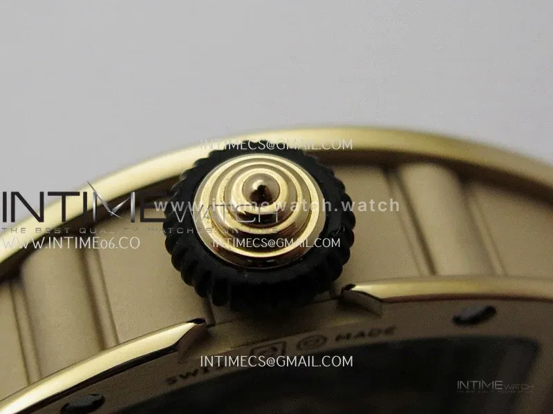 RM07 Paved Diamonds Bezel RG ZF Best Edition Diamonds Skeleton Dial On White Rubber Strap Asian CRMA2 Clone