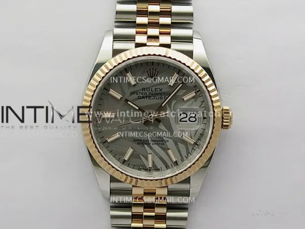 DateJust 126233 36mm 904L SS/RG ONE Factory 1:1 Best Edition Silver Leaves Dial Stick Marker On Jubilee Bracelet DD3235