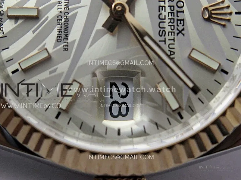 DateJust 126231 904L SS/RG JDF 1:1 Best Edition Silver Leaves Dial Stick Markers on Jubilee SS/RG Bracelet