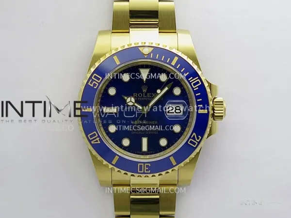 Submariner 116618 LB 904L YG Gain Weight 3WF 1:1 Best Edition Blue Dial On 904L YG Bracelet DD3135
