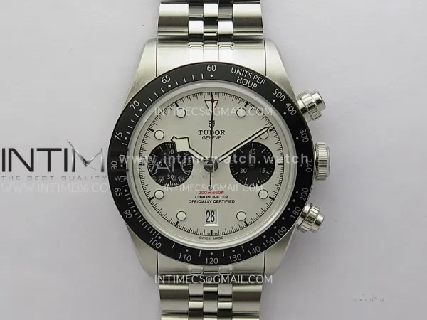 Black Bay Chrono M79360N SS ZF 1:1 Best Edition White Dial On SS Bracelet DD7750