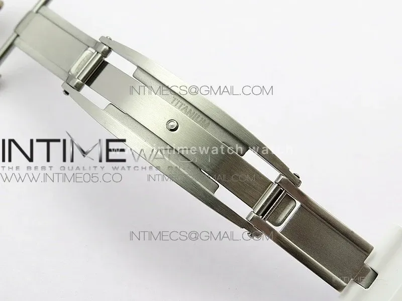 RM11-03 RG KVF 1:1 Best Edition Crystal Skeleton Dial on White Rubber Strap A7750