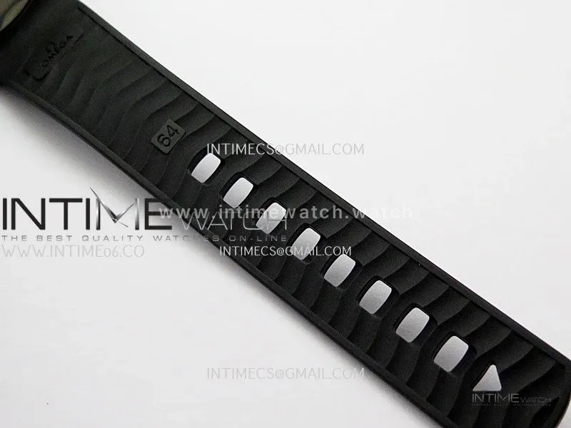 Seamaster Diver 300M Black Ceramic/SS ORF 1:1 Best Edition Black Dial On Black Rubber Strap Super Clone Asian 8806