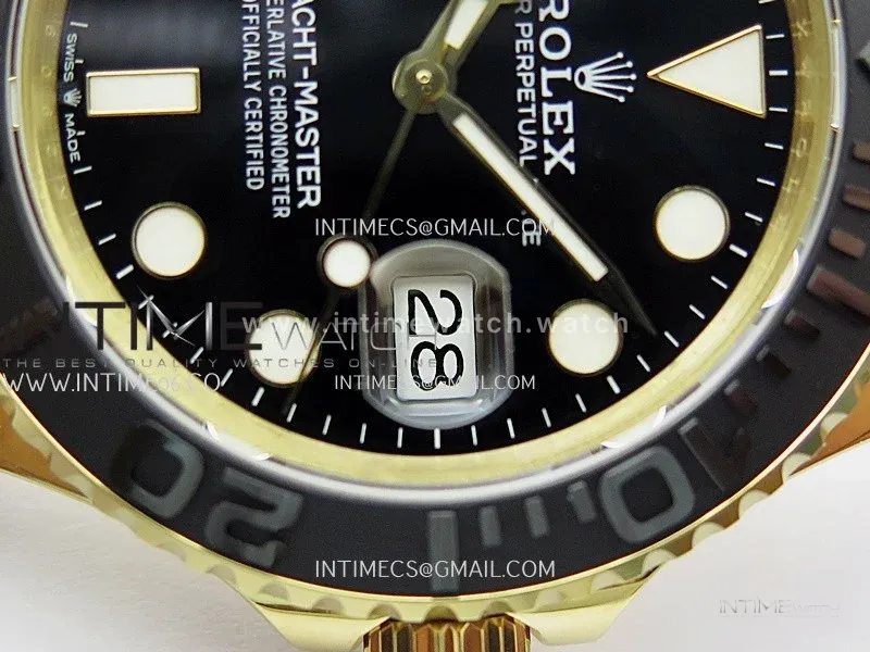 Yacht-Master 226658 Gain Weight QF 1:1 Best Edition Black Dial On Oysterflex Strap VR3235