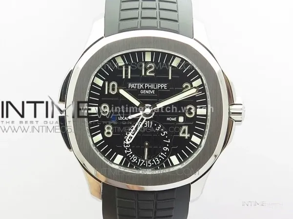 Aquanaut 5164A SS GRF Best Edition Black Dial on Black Rubber Strap A324 V2