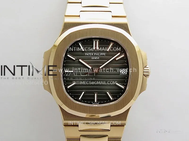 Nautilus 5711 Gain Weight DDF 1:1 Best Edition Gray Textured Dial On RG Bracelet Super Clone DD324