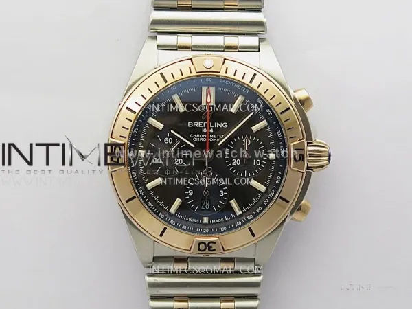 Chronomat B01 42mm SS/RG TF 1:1 Best Edition Brown Dial on SS Bracelet A7750